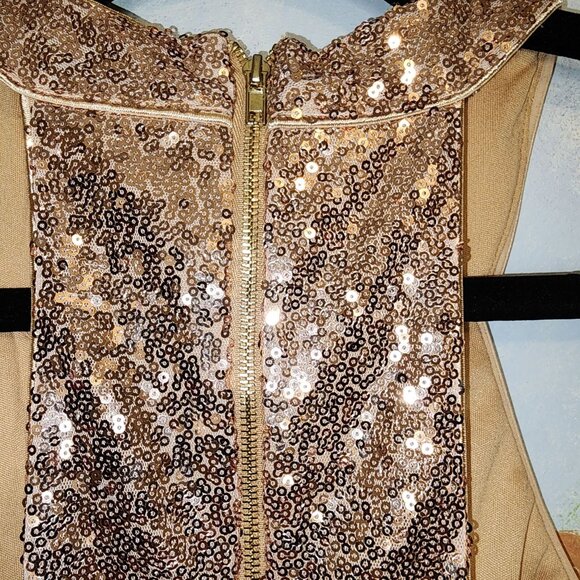 NWT Grandeur Rose Gold Sequin Cutout Dress-Lulus - Picture 2 of 7